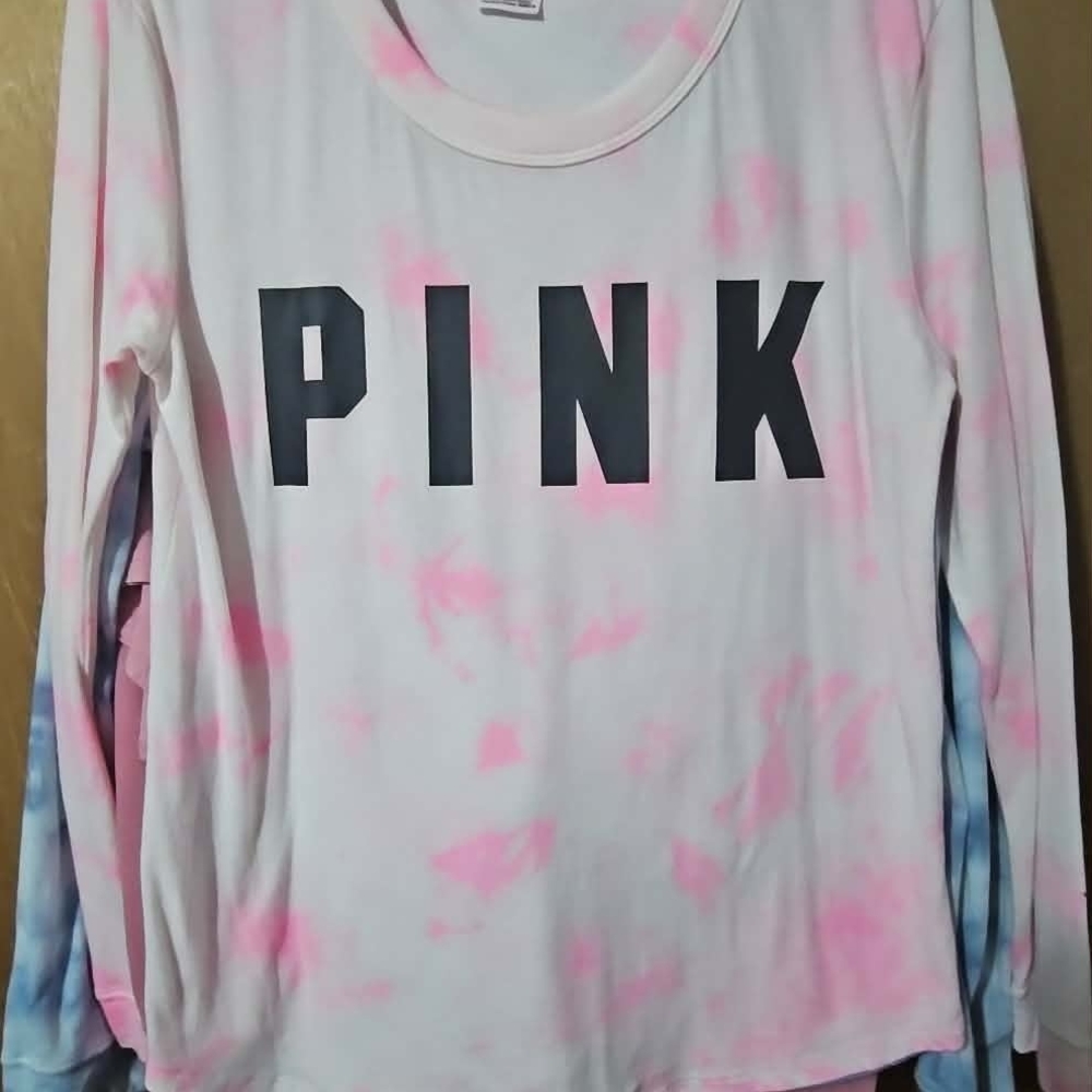 Victoria's Secret Pink Tie-Dye Long Sleeve Tee